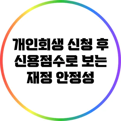 개인회생 신청 후 신용점수로 보는 재정 안정성