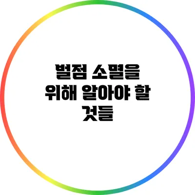 벌점 소멸을 위해 알아야 할 것들