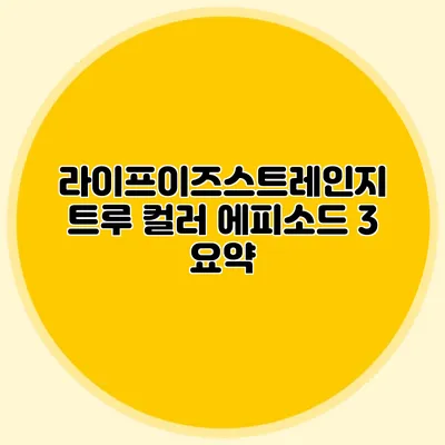 라이프이즈스트레인지 트루 컬러 에피소드 3 요약