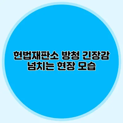 헌법재판소 방청 긴장감 넘치는 현장 모습