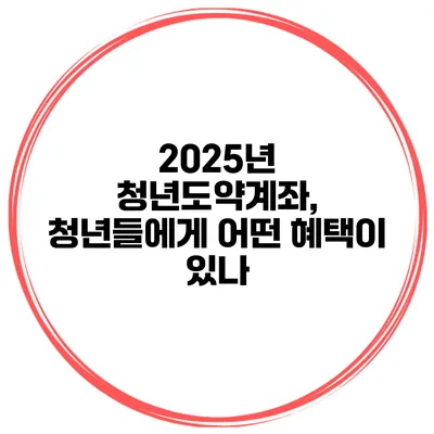 2025년 청년도약계좌, 청년들에게 어떤 혜택이 있나?